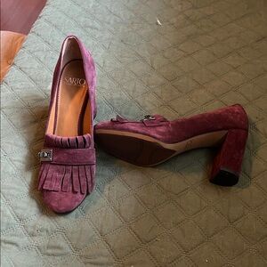 Maroon suede pumps Franco Sarto